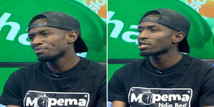 A photo collage of Kevin Oreso during an interview on NTV on January 13, 2022.