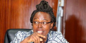 File photo of Controller of Budget Margaret Nyakang'o during a past media interview