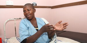 Maria Maria at the Nakuru Level Five Hospital. A beneficiary of the Ksh5M waiver by Governor Susan Kihika August 31 2022
