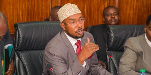 IEBC CEO Hussein Marjan appearing before National Assembly Public Accounts Committee on Monday, March 13, 2023.