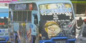 An screengrab photo of the matatu involved in the incident.