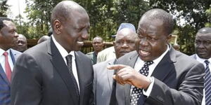 Interior CS Fred Matiang'i with Deputy President William Ruto at a past function