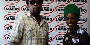 Radio Jambo presenters Mbusii (left) and Lion Deh