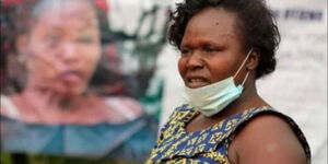 File Photo of Melinda Auma, Sharon Otieno's Mother, During Past Media Interview