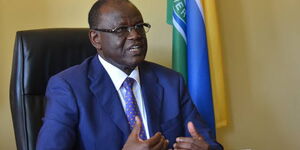 Meru Governor Kiraitu Murungi in his office.