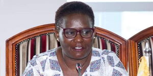 Meru governor Kawira Mwangaza at the Council of Governors meeting Thursday October 6, 2022