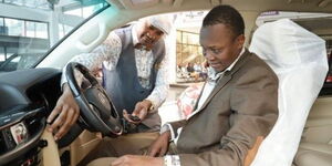 Michael Njogo Gitonga checking out a car on Wednesday, August 12, 2020.