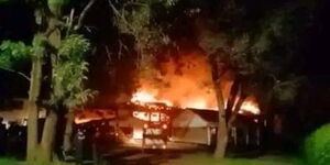 Fire engulfed Moi Girls High School Eldoret on Thursday, May 19, 2022