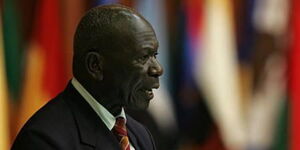 Former Vice-President Moody Awori delivers a speech during an event in Havana, Cuba on September 16, 2006