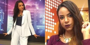 Photo collage of former Citizen TV journalist Mitchell Morgan in Studio