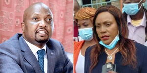 Gatundu South MP Moses Kuria and the late Juja MP's wife Susan Waititu