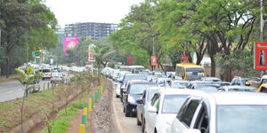 Motorists on a Rush- Hour Traffic Jam Along Busy Uhuru Highway in Nairobi. On October 17, ‎2019