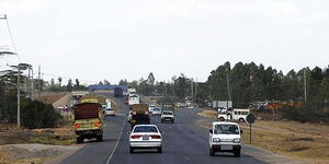 Motorists pictured on the Eastern bypass road.