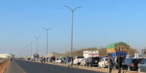 Motorists were stuck in a traffic jam on the Eastern Bypass on Tuesday morning, January 31, 2023. 