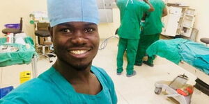File image of comedian David Oyando (Mukamwah) in nursing paraphernalia