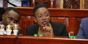 Murang'a Woman Rep Sabina Chege during a health committee sitting on Wednesday, March 11