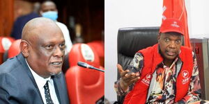 A collage of Jubilee Vice Chair David Murathe and the Party's Secretary General Jeremiah Kioni.