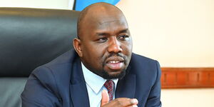 Transport Cabinet Secretary Kipchumba Murkomen speaking at an event on December 6, 2022.