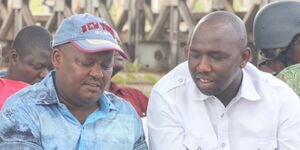 Former Tiaty MP with Senator Kichumba Murkomen during a past function