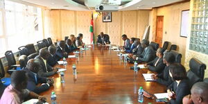 Transport CS Murkomen Holding a meeting with a delegation from the World Bank.