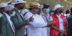 President Uhuru Kenyatta during the European Tour on Muthaiga Golf Club on Sunday March 6, 2022