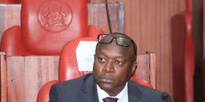 Nairobi County Chief of staff Paul Mutunga Mutungi during his vetting as the Deputy Governor at chambers on November 25, 2021