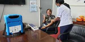 hief Administrative Secretary Dr Mercy Mwangangi today received her Covid-19 vaccination at Kenyatta National Hospital.