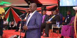 Deputy President Rigathi Gachagua during Interdenominational church service at Nanyuki Stadium on January 8, 2023