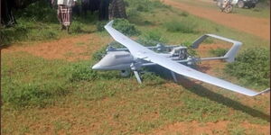 Mysterious drone that crash-landed in Wajir on Sunday, November 29, 2020.