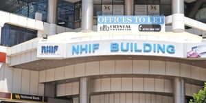 An image on NHIF headquarters in Upperhill, Nairobi County.