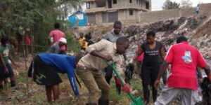 Clean up exercise in Nairobi led by NMS in November 2020.