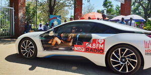 A car branded NRG Radio