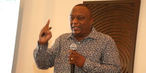 NTSA Director General George Njao speaks during a National Security Development Forum in Mombasa in January 2020