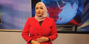NTV anchor Zainab Ismail on set in March 2022