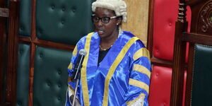  Former Nairobi County Assembly Speaker Beatrice Elachi in Nairobi County Assembly in 2018.