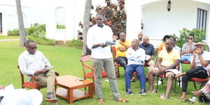 Nairobi Governor Johnson Sakaj addressing MCAs-elect at a hotel in Mombasa on Saturday, September 3, 2022..jpg