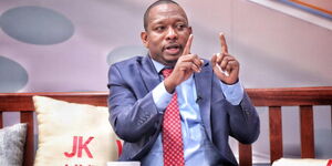 Nairobi Governor Mike Sonko speaking during the JKlive show on March 4, 2020.