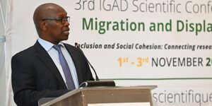 Nairobi Regional Commissioner appointee Katee Mwanza at a conference in Mombasa on November 11, 2022..jpg
