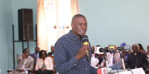 Nairobi Governor Johnson Sakaja addresses a congregation at Outreach Living Mountain Christian Church in Lucky Summer Ward, Ruaraka Constituency on February 19, 2023.