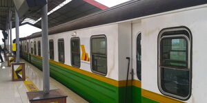File image of a Nairobi commuter train
