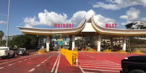 An image of the Nairobi Westlands toll station of the expressway. 