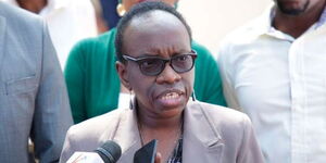 Auditor General Nancy Gathungu during a past address to the media.