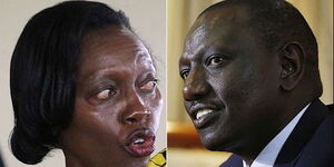 Narc Kenya leader Martha Karua (left) and Deputy President William Ruto.