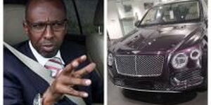 Side by side image of lawyer Ahmednasir Abdullahi and a photo of his Bentley Bentayga shared in 2018