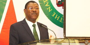 National Assembly Speaker Moses Wetangula addressing MPs during the induction retreat at the Safari Park Hotel, Nairobi, o Monday, September 19, 2022