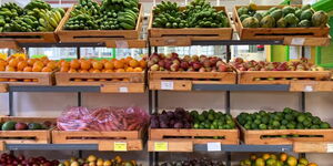 Neatly arranged shelves at The Nairobi Farmers Market