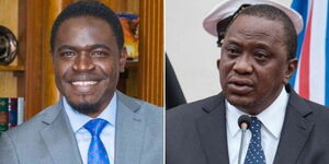 Law Society of Kenya President Nelson Havi (left) and President Uhuru Kenyatta.
