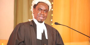 LSK President Nelson Havi speaking at a ceremony to admit lawyers to the bar on July 3, 2020