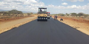 Ngong Suswa Road construction works.