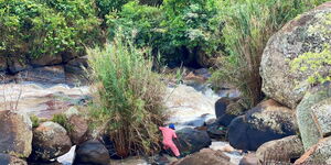 Nicholas Okero, a diver who has been helping police to retrieve bodies from River Yala on January 17, 2022.